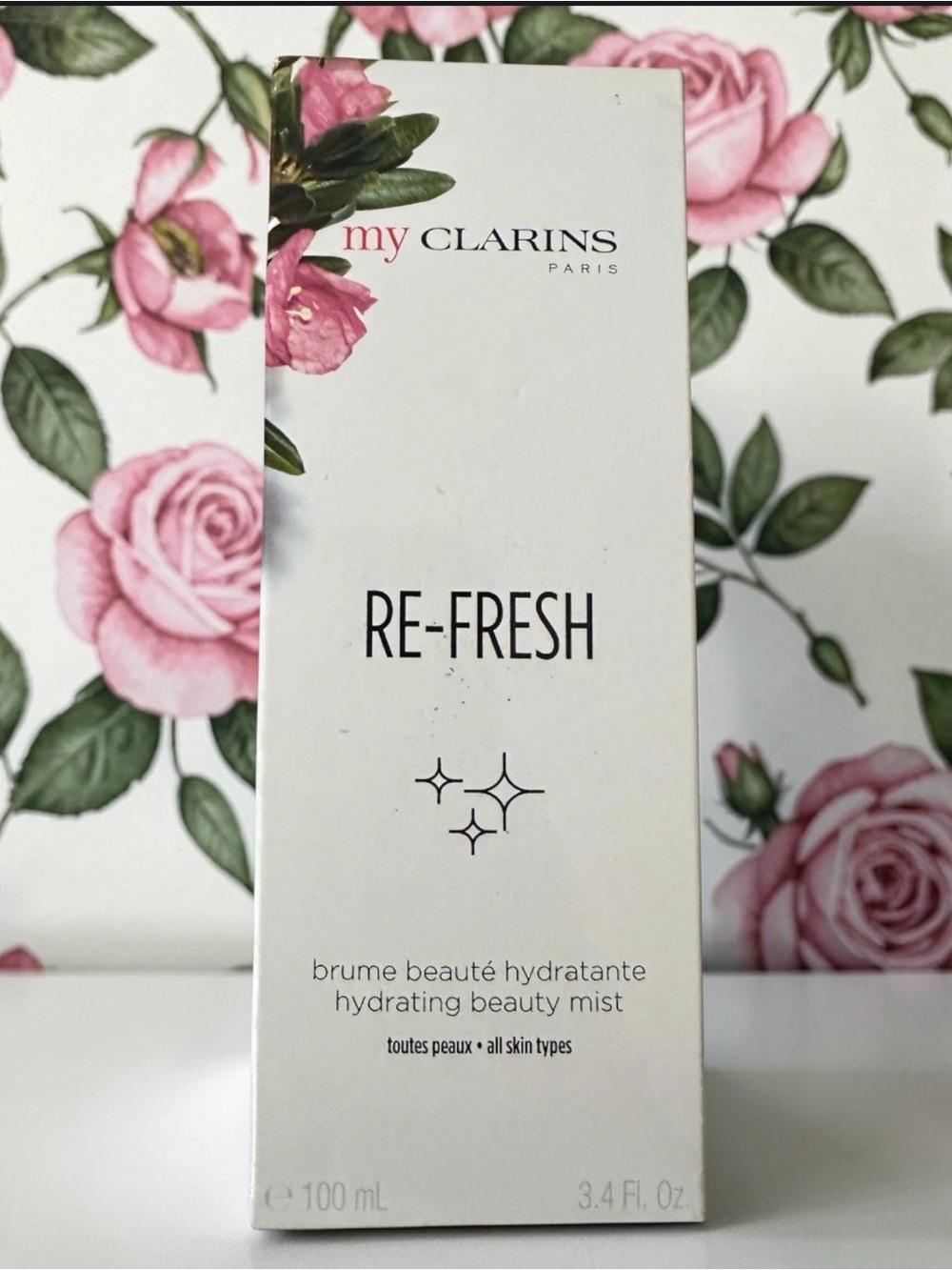 Clarins Re-Fresh Hydrating Beauty Mist - New In Box 3.4 Fl. Oz. Vegan
